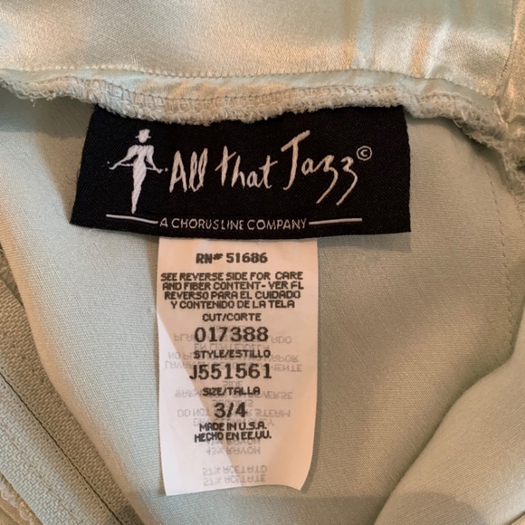 Light Green Satin Flower Sequined Sleeveless Dress Size 3/4 - Picture 14 of 15